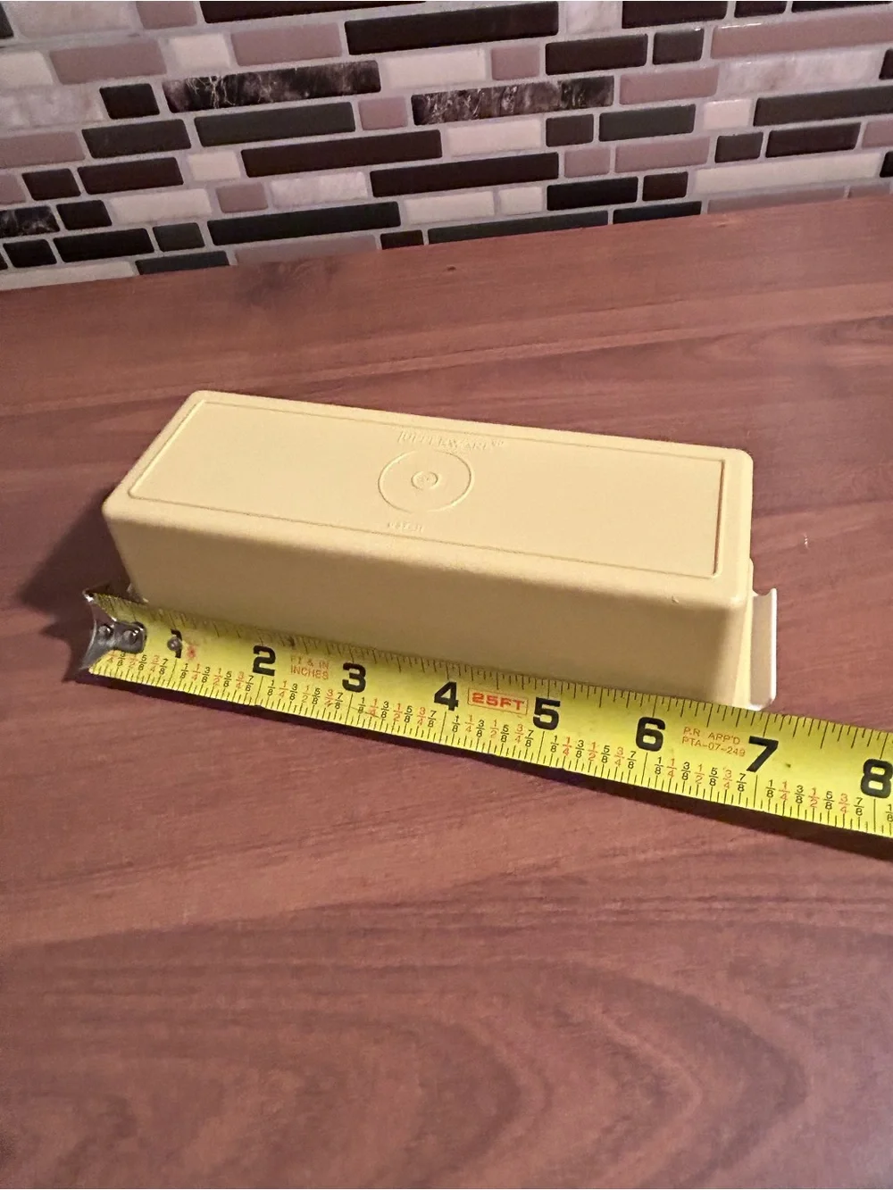 Vintage 1970s Tupperware Gold Butter Dish